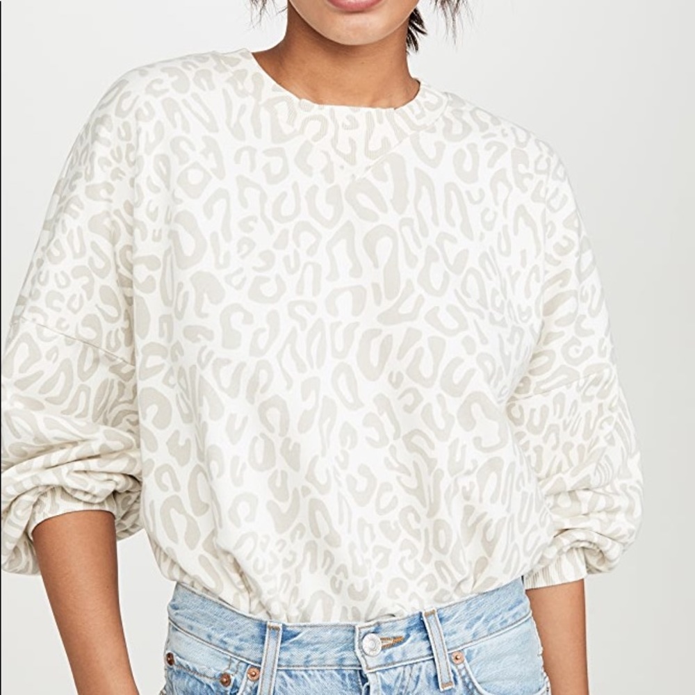 REBECCA MINKOFF LEOPARD ROSIE SWEATSHIRT